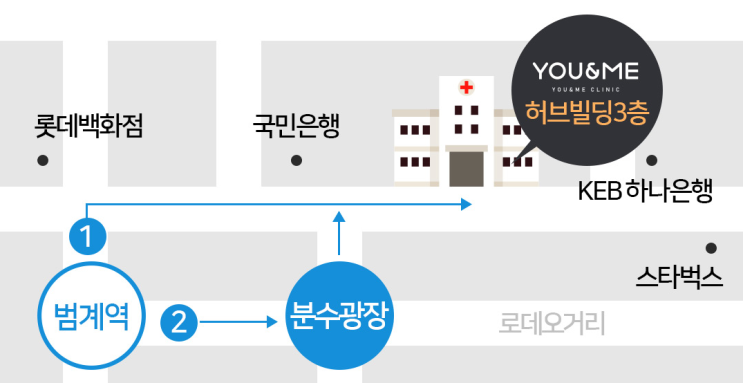  범계 유앤미의원 오시는길