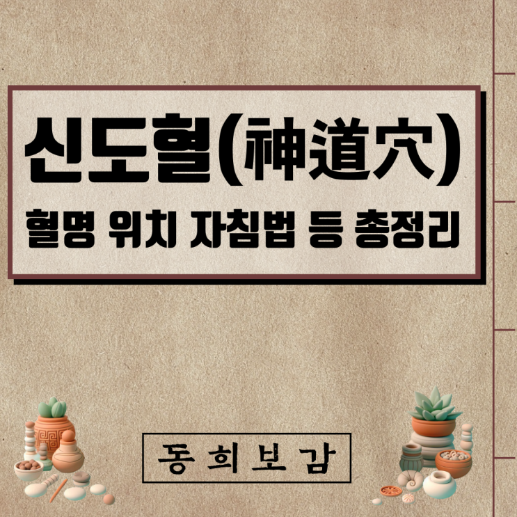  신도혈(神道穴) GV11, 소속경맥 혈명 위치 특성 자침법 등 총정리