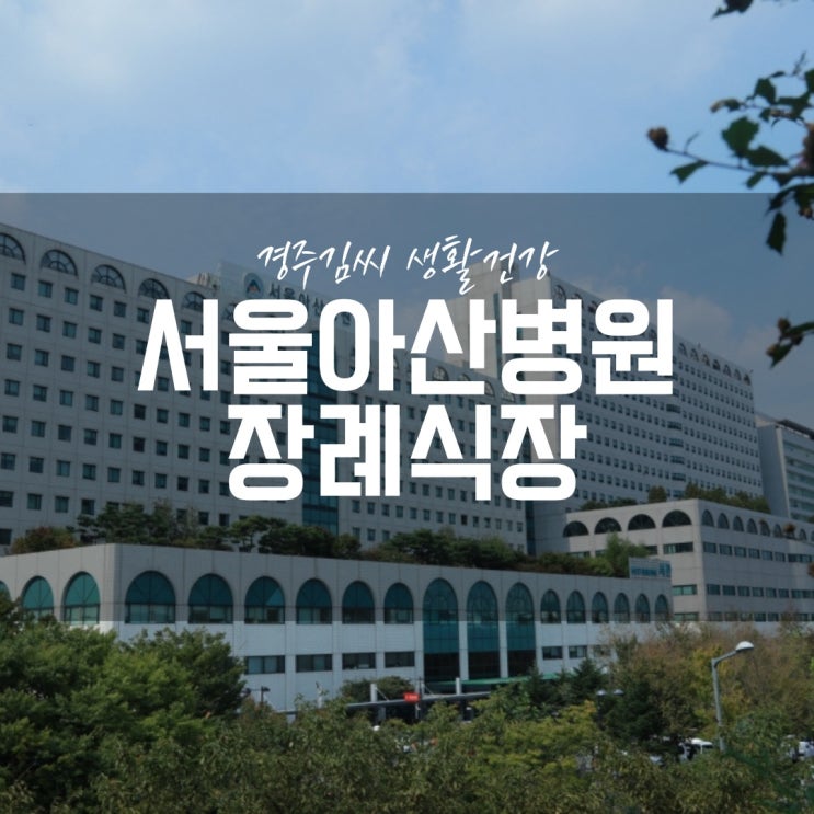  서울아산병원 장례식장 비용과 주차 알아보기