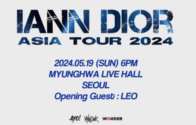 2024 이안디올 내한공연 예매 방법 IANN DIOR ASIA TOUR