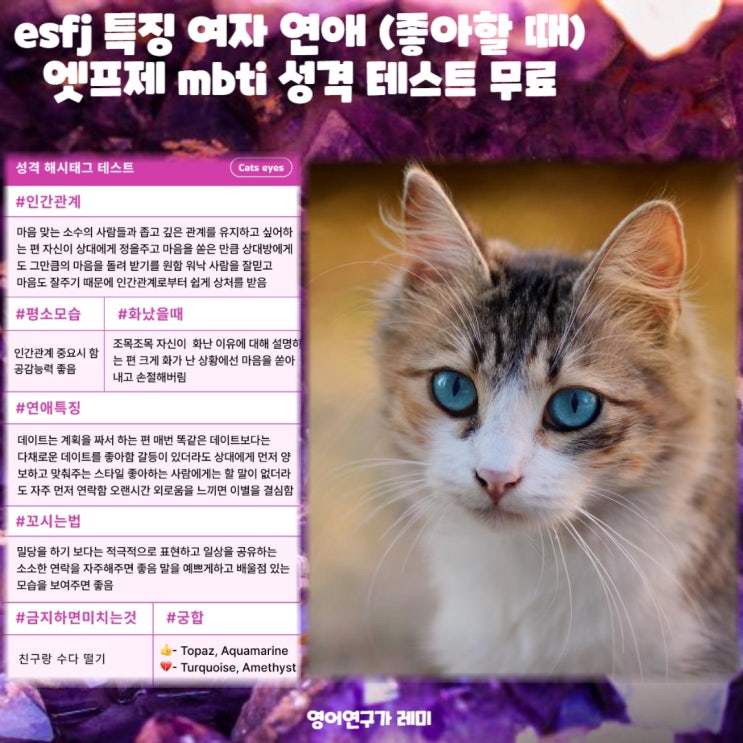 esfj 특징 여자 연애 (좋아할 때) 엣프제 mbti 성격 테스트 무료 esfj 특징 여자 연애 (좋아할 때) 엣프제 mbti 성격 테스트 무료