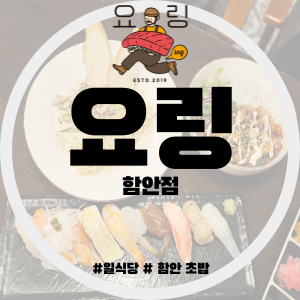 함안에서 초밥이 먹고 싶은 때는 요링으로 - feat. 찹스테이크덮밥, 소고기크림면