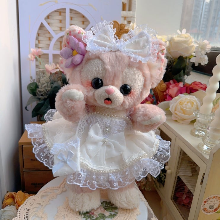  20cm 러블리 리본 원피스 세트 인형옷 롱바디 체형 아이돌인형옷