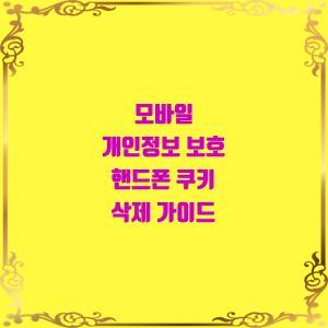  개인정보 보호? 쿠키 삭제하세요!