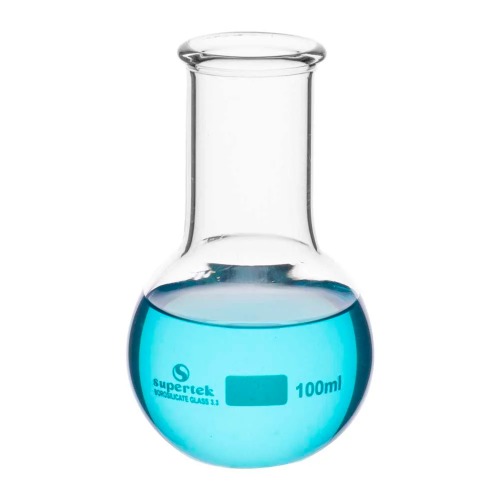  [유리초자] 광구 평저 투명 플라스크 Wide Neck Flat Bottom Clear Flask