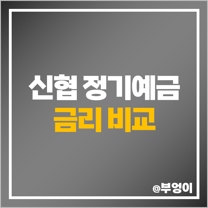 신협 정기예금 금리 높은 곳 비교 고금리 예금 특판 추천 신협 정기예금 금리 높은 곳 비교 고금리 예금 특판 추천