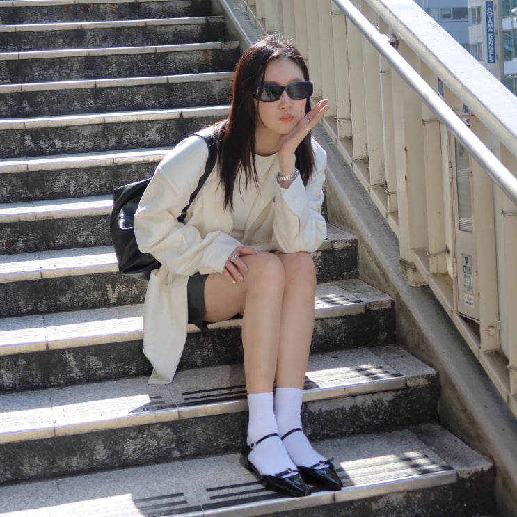 디자이너슈즈 브랜드 블랑수블랑 여성구두 스틸레토 플랫 후기(+양말 코디)