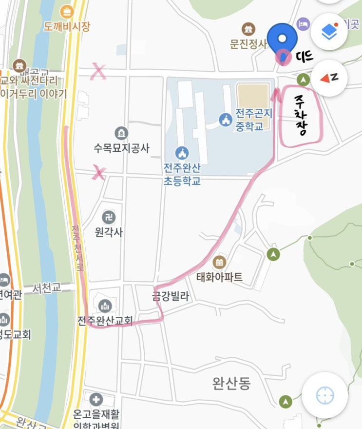  전주 완산공원꽃동산 실시간 만개현황(20240417), 주차꿀팁, 가는법