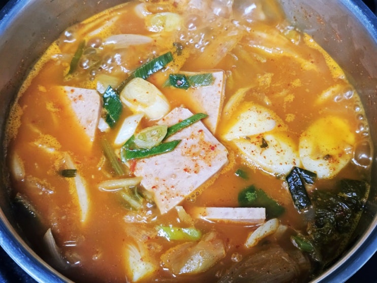 스팸 김치찌개 맛있게 끓이는법 초간단 레시피