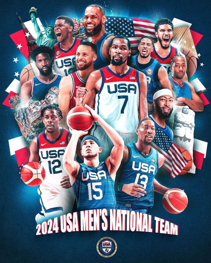 2024 <b>파리올림픽</b> 미국 농구 국가대표팀 선수 명단 - 4월 17일... 