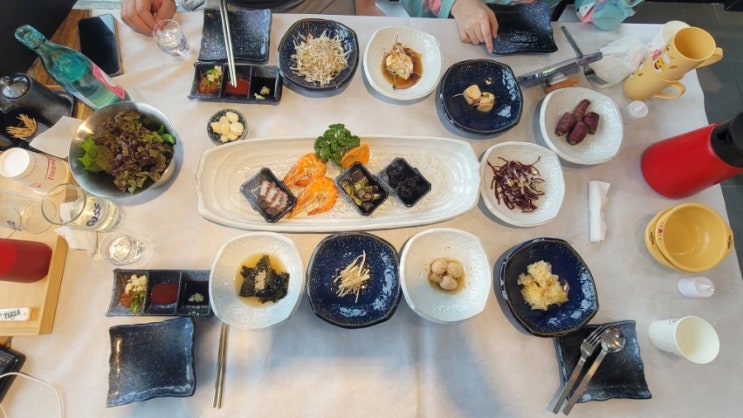  고성한산마리나리조트 통영불곰횟집 생선회코스메뉴
