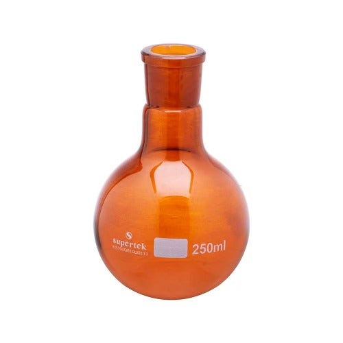  [유리초자] 1구 환저 엠버 플라스크 1-Neck Round Bottom Amber Flask