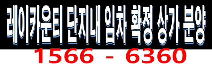  레이카운티 임차 확정 상가 분양