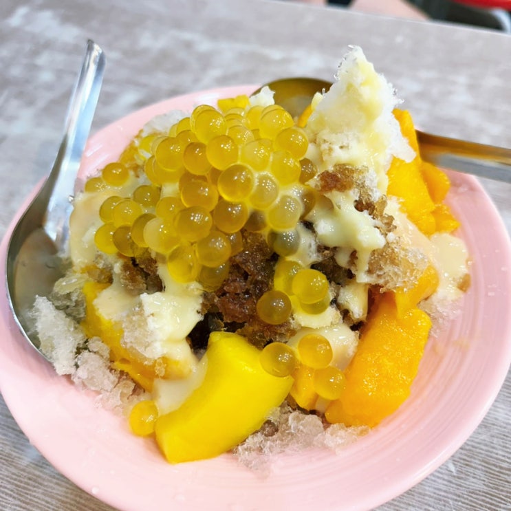  대만 타이베이 여행 간식 닝샤야시장에서 먹은 망고빙수맛집 후기