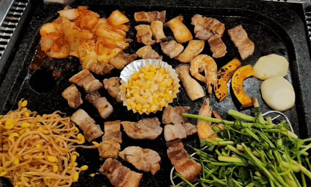  인천 주안역맛집 미나리 삼겹살 두루치기 가성비 조합, 돌판향기