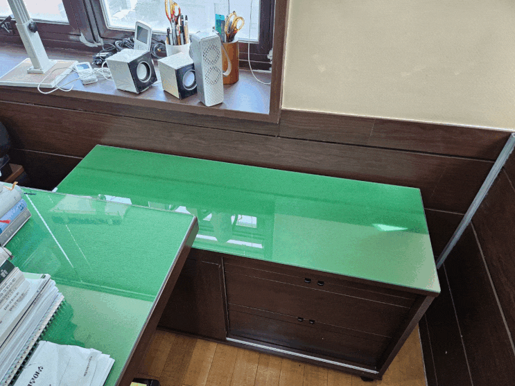  사무실 책상 상판 보호유리 제작 설치 전문업체'핸즈미'/서초구 서초동