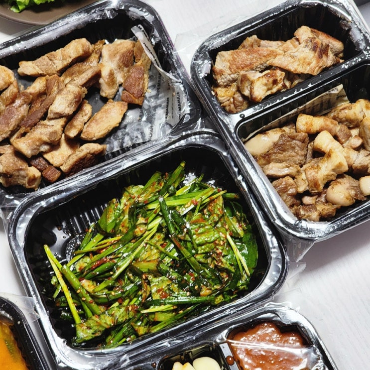  [금곡동 삼겹살] 수원 '하남돼지집' 수원호매실점 모듬한판+생고기300g 배달 맛집 후기