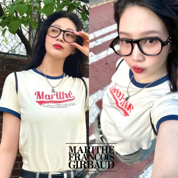 조이 인스타그램 사복 패션 속 마리떼 프랑소와 저버 여름 반팔티 정보