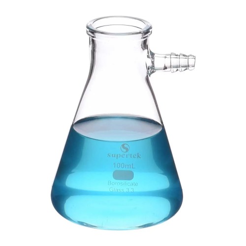  상품 이미지상품 이미지[유리초자] 여과 플라스크 Bolt Neck Filter Flask with Tubule at side