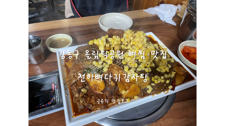  강동구 올림픽공원 뼈찜 맛집 천하뼈다귀감자탕 내돈내산