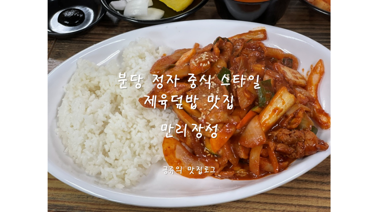  분당 정자 중식 스타일 제육덮밥 맛집 만리장성 내돈내산