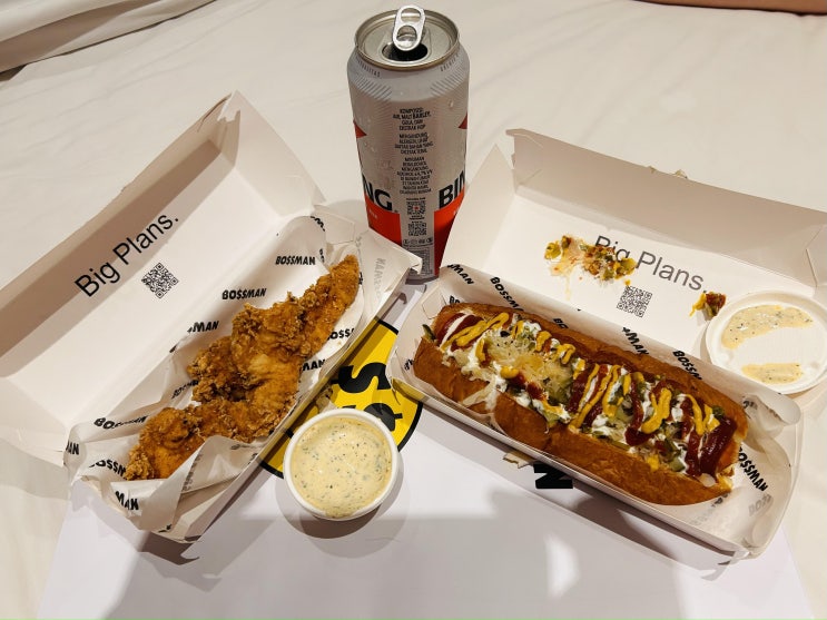  스미냑 햄버거 맛집추천 야식추천 보스맨(BOSSMAN) 수제버거