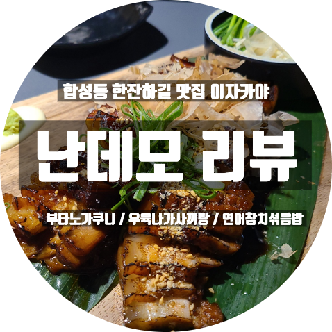  마산 합성동 맛집 분위기 좋은 이자까야 난데모 : 부타노 가쿠니, 우육나가사끼탕, 연어참치섞음밥 후기