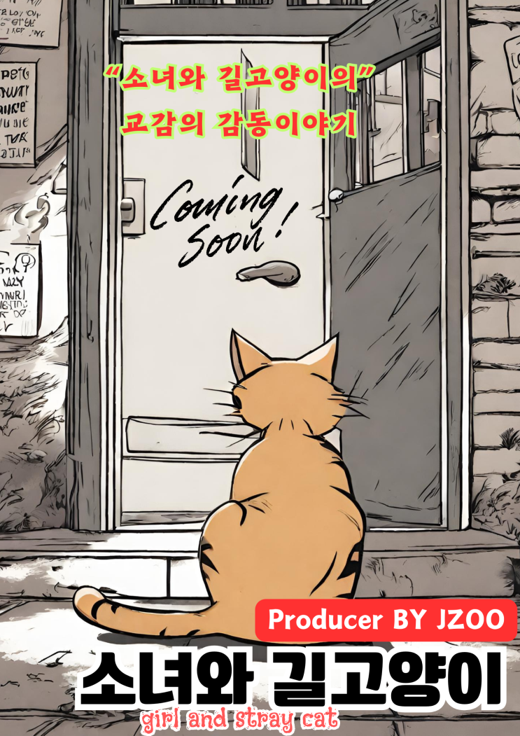  코드코믹스 레이블 라인업 Lineup-13:소녀와 길고양이 어느날 내게 찾아온 길고양이 한마리 그리고 동물과의 교감 우정 사랑 헤어짐의 감동 드라마 커밍쑨!~!