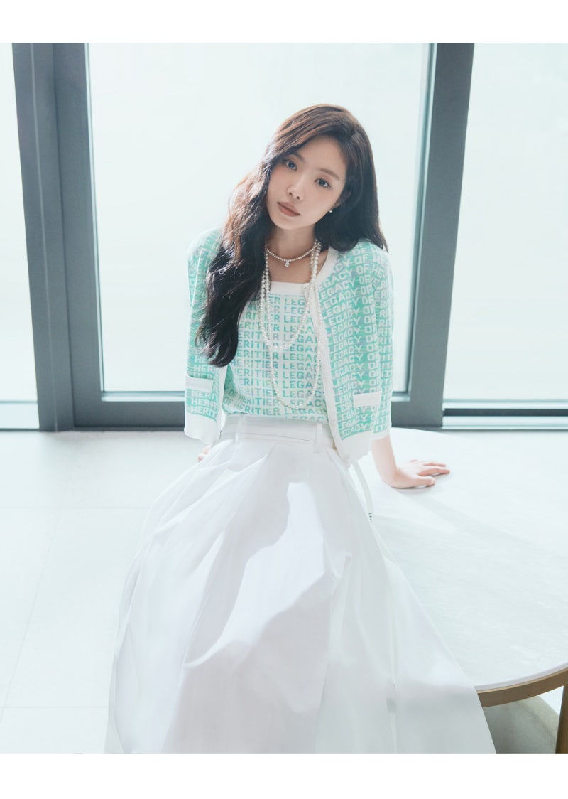 JJ지고트 손나은 반팔 자켓 여성 여름 셋업 코디 JJ JIGOTT