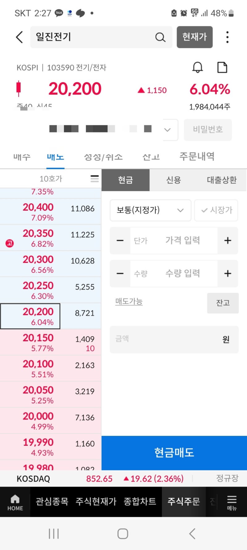 일진전기 주식 54주 매도 수익 얼마?(수익률 60.08%) : 네이버 블로그