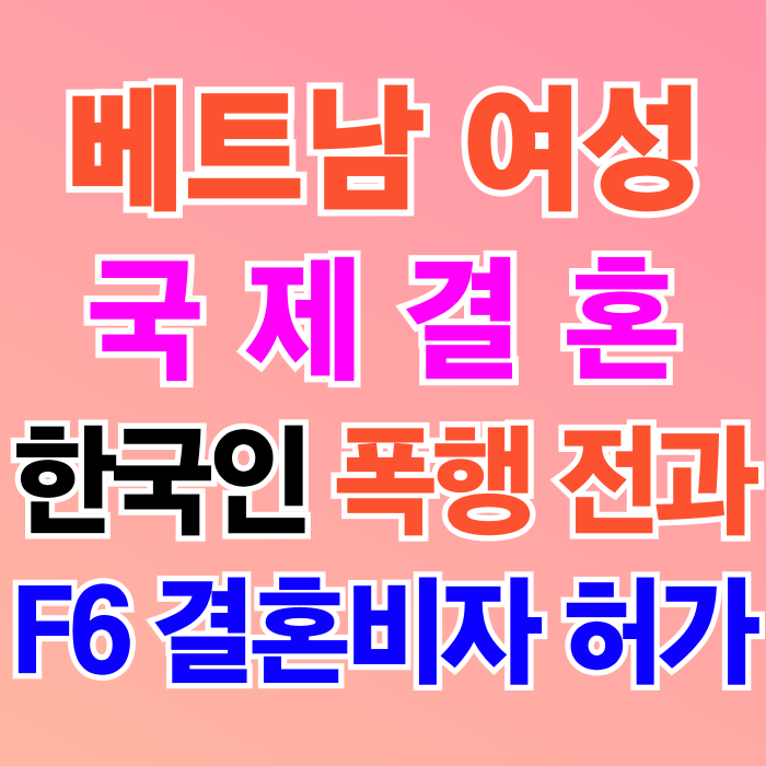 베트남 여성 국제 결혼비자 F6 전과(범죄이력)는 있었지만 한번에 허가 받았어요