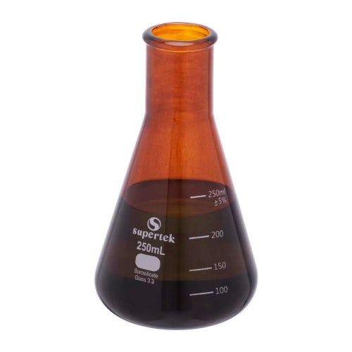 [유리초자] 삼각 엠버 플라스크 Conical(Erlenmeyer) Amber Flask