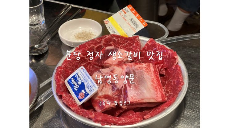  분당 정자 생소갈비 맛집 남영동양문 내돈내산