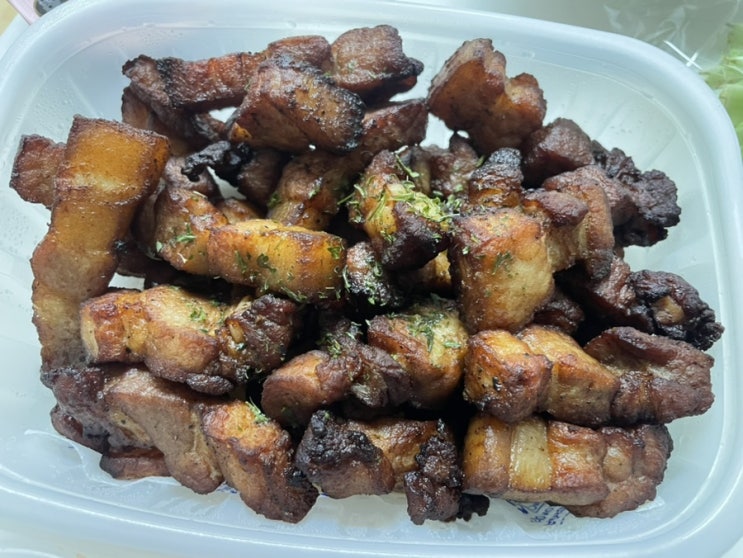  도화동 고기혁명 숙성 삼겹살 스팸김치찌개 배달