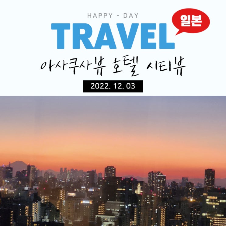  일본 도쿄 3박 4일 : 돈키호테 근처 아사쿠사뷰 호텔 시티뷰 트윈룸
