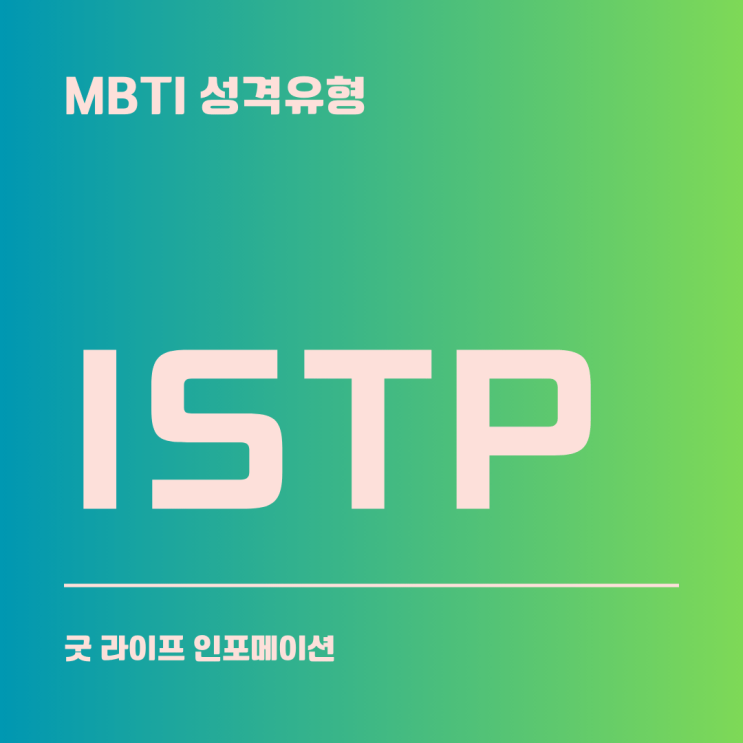 ISTP : 현실적이고 분석적인 기술자(성과형)