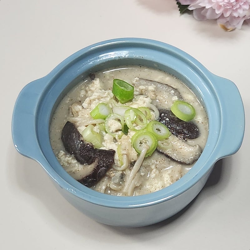 초당순두부찌개 끓이는법 맑은 백탕 레시피 재료 바지락 버섯 들깨 요리 만드는법