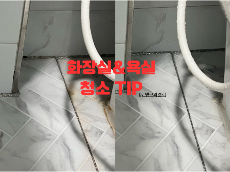  욕실청소팁! 과탄산소다를 이용한 욕실 바닥, 타일, 화장실 하수구 청소법