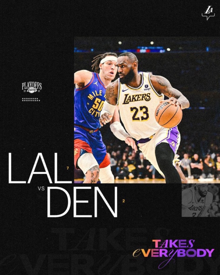 NBA 플레이오프 1라운드부터 진검승부다! LA<b>레이커스</b><b>덴버</b>