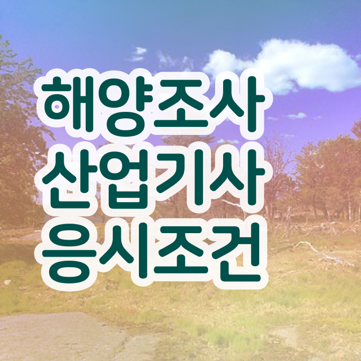  해양조사산업기사 준비 해양조사산업기사 자격요건 대학진학, 경력없이 학은제로 빠르게 끝낼수 있었던 후기