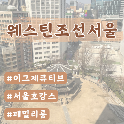 [서울호캉스] 웨스틴조선서울 3인 이그제큐티브 후기(패밀리룸, 라운지, 수영장,헬스장, 사우나 후기)