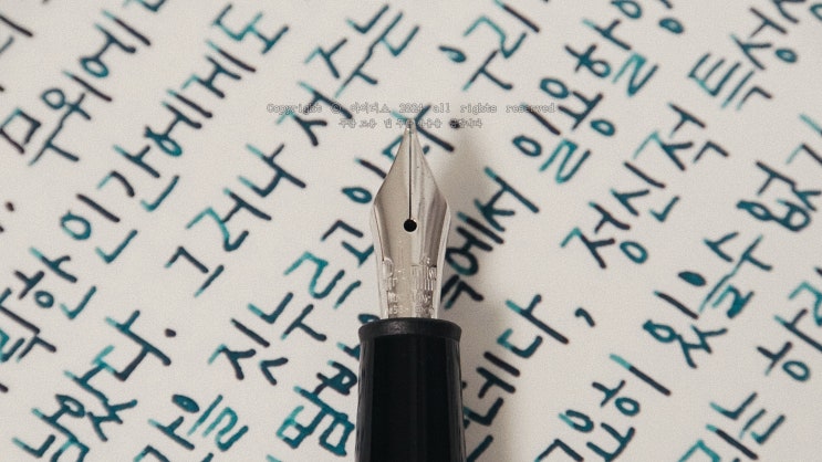  노동의 부재, 무위, 행복 (몽블랑 P145 M닙 만년필로 필사하기)