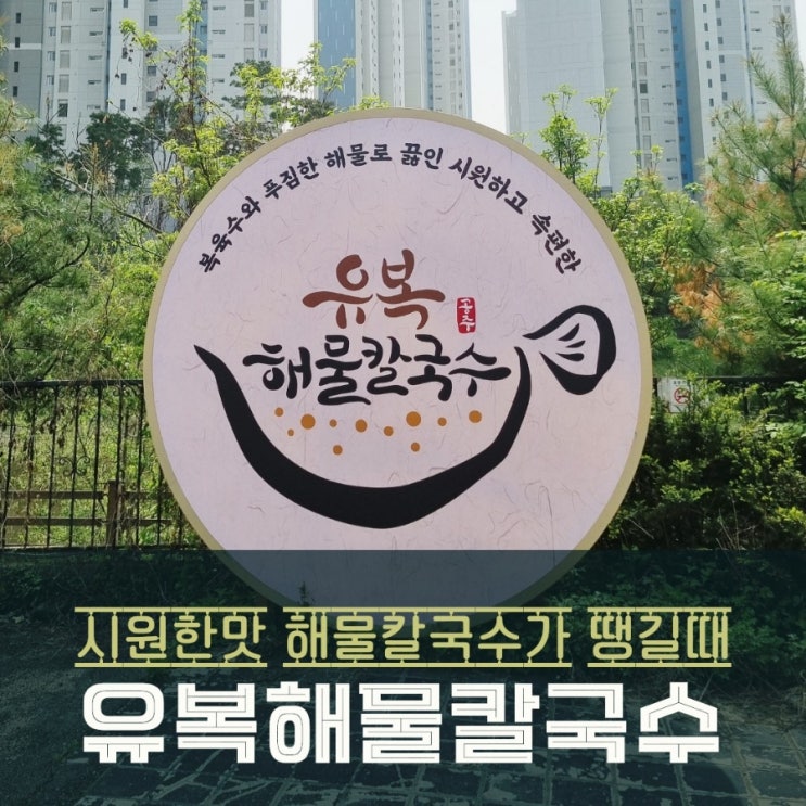  동탄칼국수 점심으로 개운한 국물맛이 일품인 유복해물칼국수