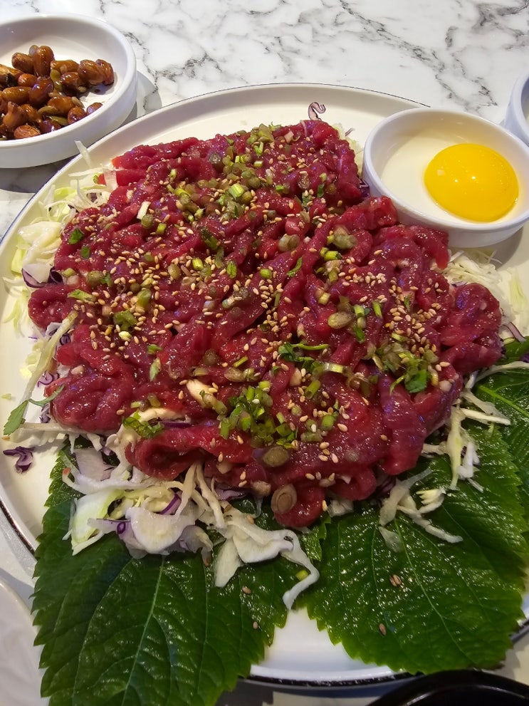  구미 산동 생고기 맛집 추천 <착한한우뭉티기육회>