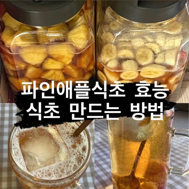  파인애플 식초 효능 만드는 방법 바나나 식초 만들기