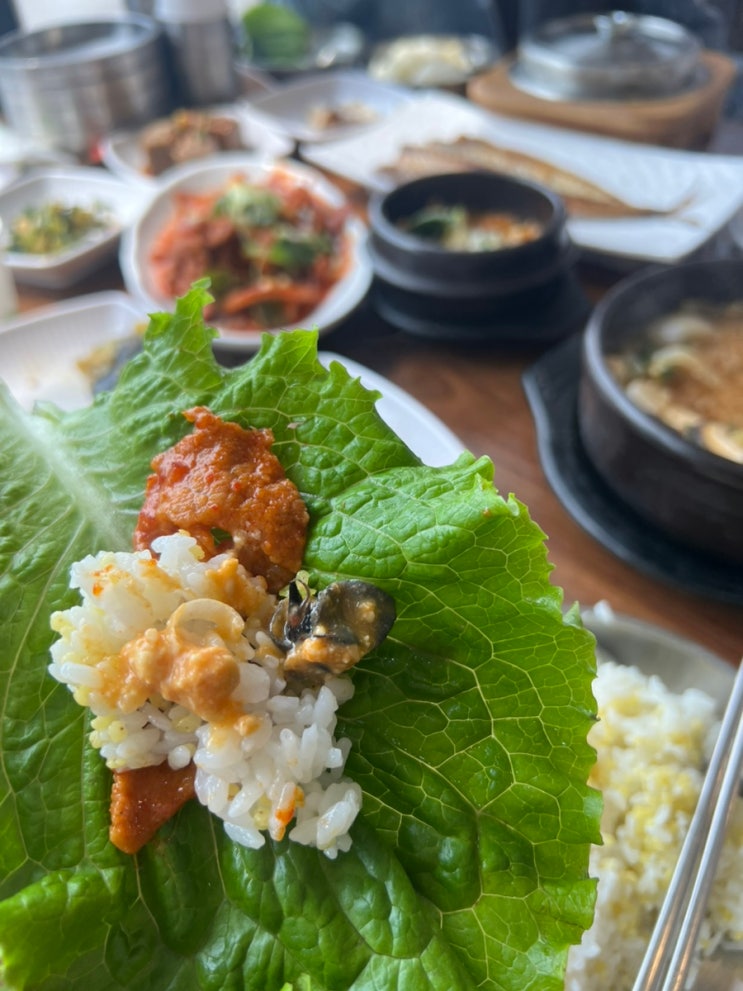  천안 태조산 주변 맛집 갑부네 돌솥 쌈밥