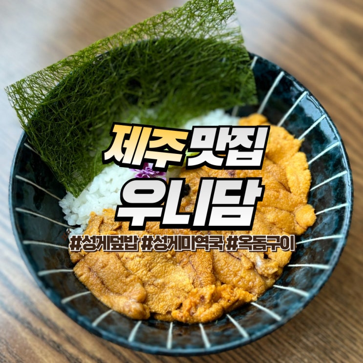  제주 우니담 :: 함덕해수욕장 맛집 성게덮밥 녹진한 우니의 맛