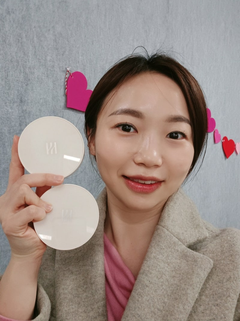 헤라 스킨 래디언트 글로우 쿠션 21호 23호 비교 컬러 차이