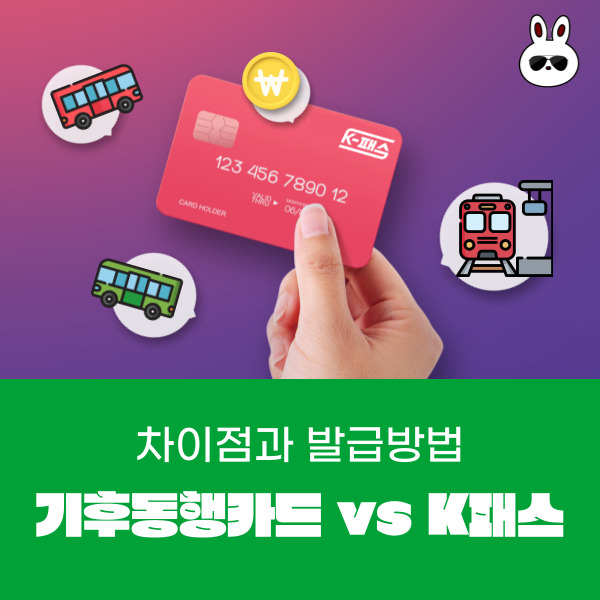  K패스와 기후동행카드의 차이점 (K패스카드 발급방법)