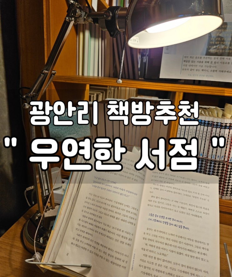  [부산 광안리 카페추천] 광안리 여행코스 혼자오기 좋은 카페 커피와 책이 있는 '우연한 서점'